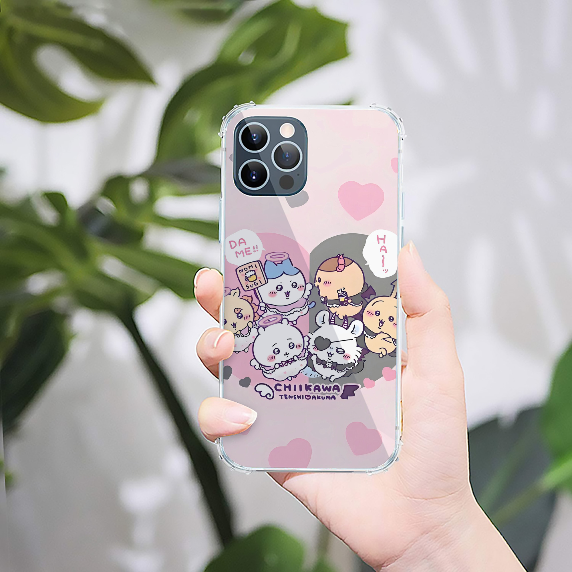 （画像用） ちいかわ Chii-kawa 【iPhone 12シリーズ対応】透明スマホケース（クリアソフトケース）